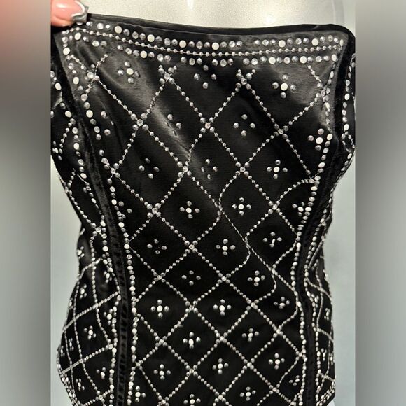 White House Black Market Embellished Strapless Bustier Top - Picture 3 of 5
